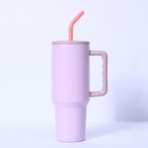 <b>Travel</b> Car H3.0 Handle <b>Mug</b> 40oz Double Wall Insulated Tumbler Lid Straw Anti-Slip ODM Custom Logo - Product Image 1
