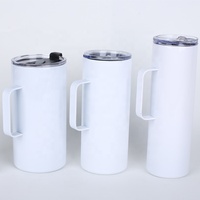 Superbe Offre Spéciale : Tasse de Voyage Isotherme en Acier Inoxydable à Double Paroi de 30 oz, Personnalisable par Sublimation, Écologique, avec Couvercle et Poignée
