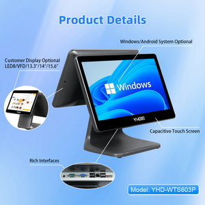 Registratore di Cassa POS con Doppio Monitor, Schermo Touch da 15,6 Pollici Antigraffio per Negozi al Dettaglio, Ristoranti, Supermercati - Product Image 2