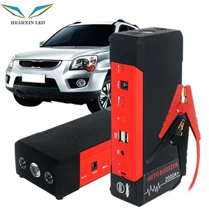 Powerful Auto Booster Offroad Car Emergency Starter Kit with 2000A+ Battery Flash LED Light DC 12 10A Output USB Recharger