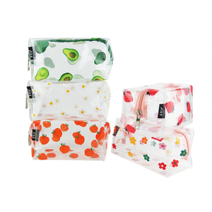 Bolsa de Cosméticos Transparente Impermeable de Varios Tamaños con Cierre de Cremallera, Estuche de Maquillaje Portátil de Viaje, Tamaño Mediano, Asa Suave - Product Image 5