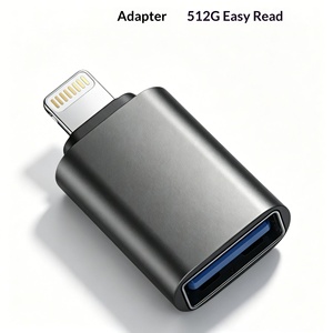 Adaptador OTG Metálico Móvil, Convertidor <span class=keywords><strong>USB</strong></span> 1.1, Unidad Flash Compatible con iPhone, Garantía de 1 Año, Modelo LMD-00176 - Product Image 1