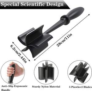 Picadora Manual Premium de Carne para Hamburguesas, Triturador de Carne de Res y Pavo, Picadora de Carne Manual con Mango de Nylon Resistente al Calor - Product Image 2