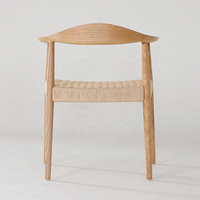 Chaise de salle à manger de style scandinave, chaise de salle à manger moderne de luxe pour table de restaurant, chaises en bois massif tressées en rotin