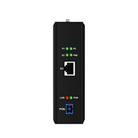 ONU Industrial Gigabit xPON PoE EPON/GPON 802.3at 30W para Riel DIN IP40 -40~75 ° Enrutamiento C L3