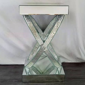 Tavolo Console Decorativo a Specchio Argentato a Forma di X, Vendita Calda - Product Image 4