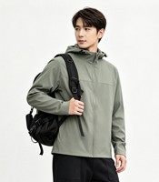 Veste softshell légère coupe-vent et imperméable à capuche pour homme, idéale pour le ski, l'équitation, la pêche, la voile, le camping et la marche