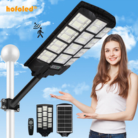 Hofoled Smart Outdoor 1000W 2000W 3000W Lampadaire solaire IP67 Étanche Tout en Un Led Lampadaire solaire pour Route Jardin Cour