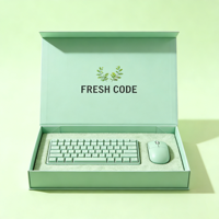 Boîte magnétique pour clavier et souris GOTOP, recyclable, personnalisable, avec doublure en EVA antichoc, finition mate, robuste, rigide, pour cadeau électronique
