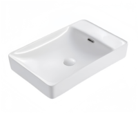 Lavabo de vanité de comptoir rectangulaire de qualité supérieure lavabos de salle de bain en céramique bassins en porcelaine de luxe