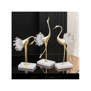 Piccoli oggetti decorativi luce moderna ciondoli decorativi di lusso cristallo creativo animale matrimonio casa decorazione scultura cigno
