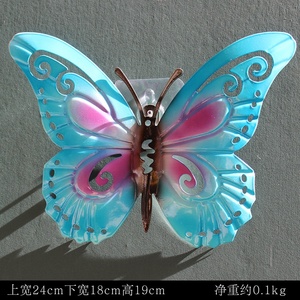 Décoration <span class=keywords><strong>murale</strong></span> en fer forgé Art Déco créative, papillon tridimensionnel, pendentif en métal avec couleur et forme personnalisées - Product Image 3