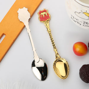 Diseño personalizado Cucharas de recuerdo Israel Vietnam <span class=keywords><strong>Rumania</strong></span> Suiza Egipto Cerámica Tailandia Dubai Esmalte Metal Cuchara de recuerdo - Product Image 3