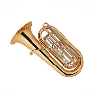 Tuba à action frontale à 4 pistons Eastern Music, calibre 16 mm / cloche de 382 mm / hauteur de 900 mm, laque dorée