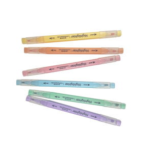 Stylo surligneur pastel sans bavure pour Bible, ensemble de marqueurs fluorescents carrés aux couleurs vives, personnalisé, lot de 6, pointe pinceau oblique, écriture double face - Product Image 2