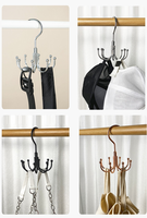 Lavinia Vente Chaude Multifonction En Métal Cintre Cravate Ceinture Cintre Avec 8 Racks Cintre Multifonction