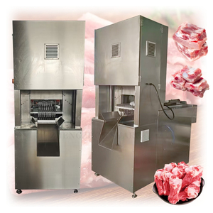 Endüstriyel Ağır Hizmet Tipi Yüksek Hızlı Zincirli Konveyörlü Kemik Kesme Makinesi |   Sığır Kaburgası ve Domuz Eti için Çok Bıçaklı Et Kesici - Product Image 1