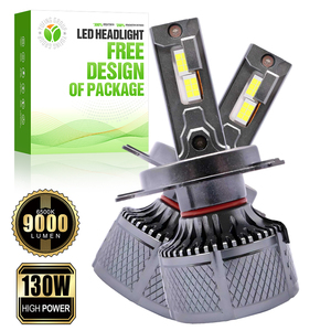 P1B 130W Phares LED les plus lumineux 9004 HB1 Kit de mise à niveau des feux de croisement et de route pour les voitures américaines anciennes 6500K Blanc clair Conduite sécurisée - Product Image 1