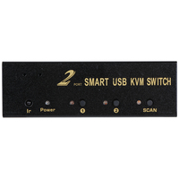 Commutateur KVM USB VGA intelligent VCOM pour ordinateur portable et ordinateur de bureau vers moniteur, 2 entrées 1 sortie, 1080P avec télécommande IR à bouton