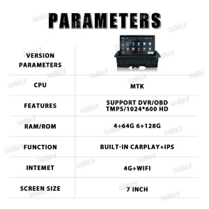 Autoradio Android 7 pouces pour Audi A1 2010 2011 2012 2013 2014 2015-2018 Lecteur multimédia stéréo 8 cœurs Carplay GPS Navigation - Product Image 4