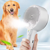 Brosse Vapeur Électrique en Acier Inoxydable pour Éliminer les Poils d'Animaux - Peigne de Toilettage Écologique à Vapeur pour le Contrôle de la Moulaison Chien/Chat