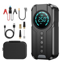 80W 6000mAh Démarreur de voiture Gonfleur de pneu Power Bank Jump Starter Booster Chargeur d'urgence avec lumière LED