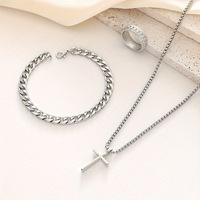 Montre Quartz Rétro Homme, Parure Bijoux Collier et Bracelet, Style Hip Hop Tendance, Montre pour Hommes