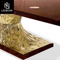 Ensemble de table à manger de salon moderne de luxe européen en métal durable à vendre