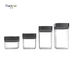 Vacare Contenedor de alimentos al vacío sin BPA Contenedor POP de plástico cuadrado grande con buenos agarres para almacenamiento de productos secos o bebidas - Product Image 6