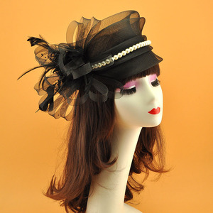 Fascinator <span class=keywords><strong>Chapeau</strong></span> de <span class=keywords><strong>Mariage</strong></span> en Organza Floral pour <span class=keywords><strong>Femme</strong></span>, Bandeau Épingle à Cheveux Élégant pour Cérémonie ou Réception - Product Image 4