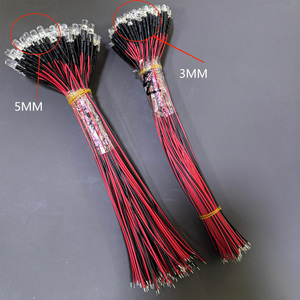 핫 세일 3mm 5mm 사전 유선 LED 고속 점멸 DC3-6V 12V 24V 220V 투명 렌즈 발광 다이오드 - Product Image 5
