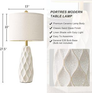 <strong>Ceramic</strong> <strong>Table</strong> <strong>Lamps</strong> For Living Room Bedroom <strong>Lamps</strong> Modern Boho Bedside <strong>Lamps</strong> Night Stands Farmhouse Vintage Large Nightstand <strong>Lamp</strong> - Product Image 2
