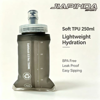 Bouteille d'eau de sport pliable en TPU de 250 ml avec couvercle - Sans BPA, anti-fuite et réutilisable pour la course à pied, la randonnée et la rentrée scolaire