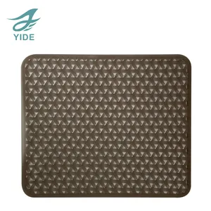 YIDE Hersteller PVC Waschbecken Matte mit kunden spezifischem Druck Silikon Geschirr trocknungs matte Silikon Trocknung Küchen spüle Matte