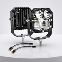 Projecteur LED tout-terrain 4,5 pouces à montage sur montant A, en aluminium moulé sous pression blanc, 30W 5000LM DC12-24V, étanche IP67, faisceau combiné spot et large