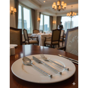 Juego de Cubiertos de Acero Inoxidable Ecológico de Primera Calidad, Colección Elegante para Fiestas y Cenas, Apto para Lavavajillas - Product Image 1