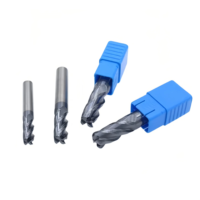 Kit de fraises à queue en carbure à 4 cannelures revêtu de TiAlN pour routeur CNC, usage général pour l'usinage latéral et le rainurage de l'acier allié et de l'acier moulé