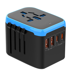All in One Universal <strong>Travel</strong> Plug <strong>Adapter</strong> With Dual USB a and C Ports Worldwide Compatible With <strong>USA</strong> EU UK AUS Socket - Product Image 2