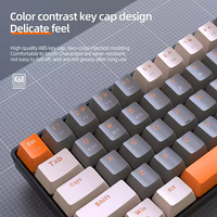 Teclado Gaming Mini Inalámbrico K68 de Alta Calidad con Retroiluminación RGB, 68 Teclas Intercambiables, Modo Dual 2.4G/BT5.0 y Color Personalizable