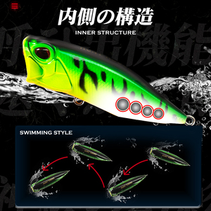 <span class=keywords><strong>Leurre</strong></span> de pêche flottant Big Mouth 65mm 8.5g Popper, <span class=keywords><strong>leurre</strong></span> dur pour eau salée, <span class=keywords><strong>leurre</strong></span> de surface pour achigan et truite, vente en <span class=keywords><strong>gros</strong></span> - Product Image 2