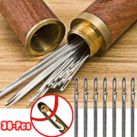 30 pièces aiguille à coudre aveugle pour personnes âgées en acier inoxydable rapide automatique auto-enfilage aiguille épingles à coudre bricolage poinçon aiguille enfileur
