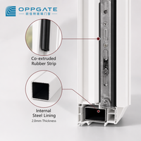 Fenêtre à battant en PVC-U à ouverture vers l'intérieur, double vitrage, isolation thermique, insonorisation pour immeuble de bureaux, usage commercial