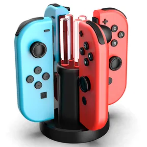 4 in 1 컨트롤러 충전 도크 조이스틱 충전기 스탠드 스테이션 도크 닌텐도 스위치 조이 콘 Joycon