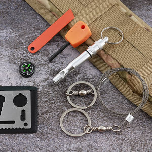 Bochen Camping en plein air randonnée voyage 7 en 1 Kit sac d'urgence en acier inoxydable avec auto-assistance SOS équipement <span class=keywords><strong>survie</strong></span> sur le terrain - Product Image 3