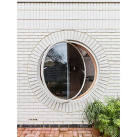 Ventana Redonda de Aluminio con Diseño Abatible y Doble Vidrio Templado para el Hogar