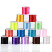 Cordon Élastique Multicolore en Cristal de 0,5 mm, Fil Extensible pour Bracelets, Fabrication de Bijoux et Perlage