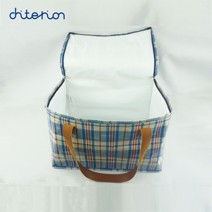 2 4 6 12 24 puede vino Freezable de hielo de Picnic PP/PE tejido rojo blanco rayas azul suave bolsa de refrigerador - Product Image 6