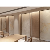Écrans de séparation de vente chaude écrans de salon décoration d'hôtel écrans d'onyx de verre de pierre stratifiée conception d'art