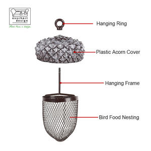 Comedouro para Pássaros em Metal com Design Original Esschert, Atacado, Comedouro Suspenso para Pássaros Selvagens - Product Image 2