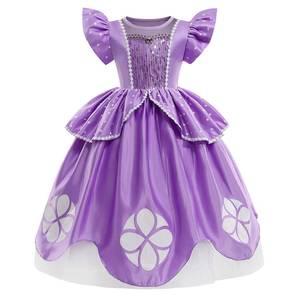 Robe de bal de Noël pour filles, tenue de soirée, robe Sophia à manches bouffantes et duveteuse, costume d'Halloween - Product Image 2